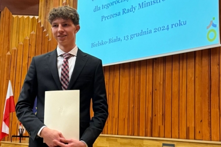 Mateusz Lach stypendystą Prezesa Rady Ministrów